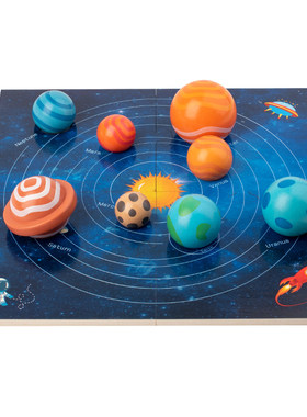 3D行星认知板玩具八大行星拼图