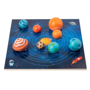 3D行星认知板玩具八大行星拼图