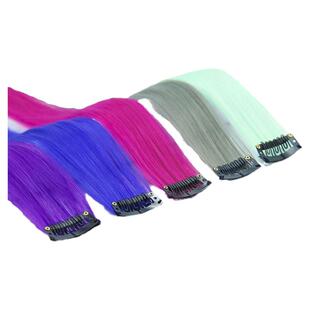 彩色发片直发假发片带卡子Silky Straight Hair Tinsel with Clip
