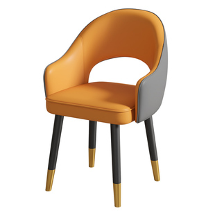 轻奢北欧餐椅家用现代简约客厅餐桌椅子靠背高端酒店餐厅洽谈凳子