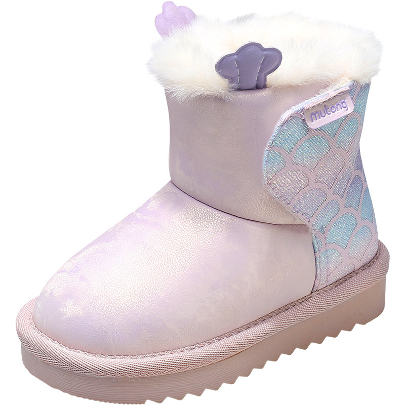 牧童童鞋儿童雪地靴冬季新款加绒加厚男童棉鞋小童保暖大棉靴女宝