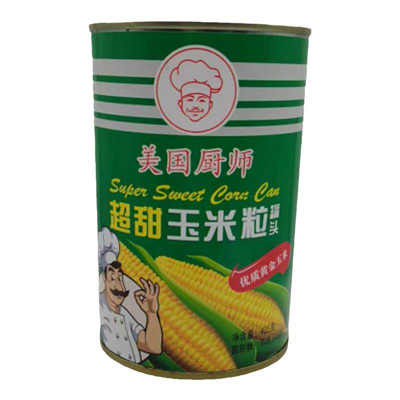 美国厨师玉米粒罐头425g*24罐谷山溪甜玉米烙榨汁即食蔬菜沙拉