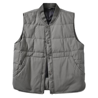 秋冬男时尚保棒球领羽绒马甲