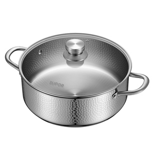 苏泊尔清汤锅火锅家用电磁炉通用锅火锅锅具鸳鸯锅汤锅火锅盆