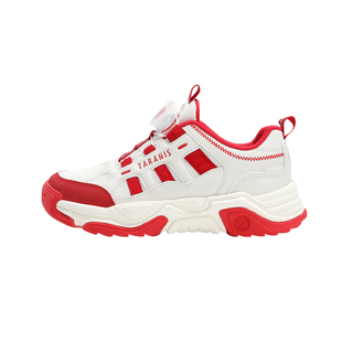 泰兰尼斯童鞋儿童运动鞋女童防滑软底休闲鞋男童舒适透气旋钮鞋子