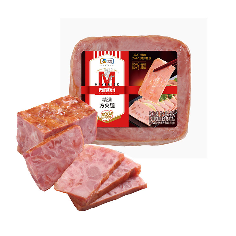 万威客中式大块方火腿烧烤即食