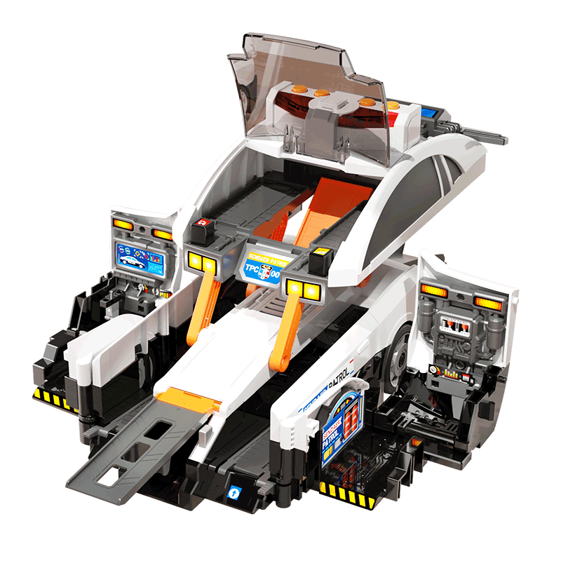 玩具警车[变形发射汽车]男孩礼物