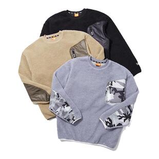 New Era纽亦华官方授权正品情侣款羊羔绒保暖休闲潮圆领套头卫衣