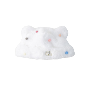 OCE精灵村庄圣诞毛线帽彩色多巴胺亲肤软糯猫耳朵大头围显脸小渔