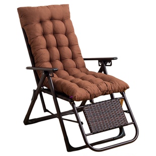 折叠躺椅垫秋冬季可拆洗加厚棉垫四季通用靠背办公室竹藤椅子坐垫