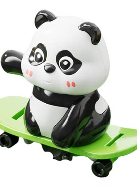 发条熊猫玩具会动的小动物