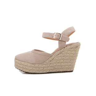 2021新款坡跟凉拖防水台厚底高跟鱼嘴鞋松糕跟大码41-44小码30-33