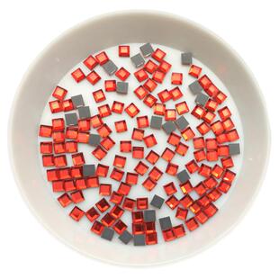 2mm3mm4mm5mm方形平底玻璃钻平面台面四方钻镜面钻彩色白色美甲钻