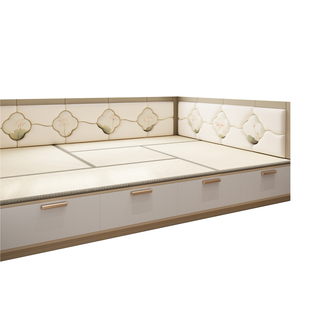 致和榻榻米软包墙围贴新中式花鸟福专用床头防撞炕围子无醛板定制