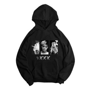 美式嘻哈说唱xxxtentacion秋季男连帽卫衣hiphop重磅情侣黑色帽衫