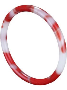 新疆和田玉金丝玉鸡血飘花细圆条