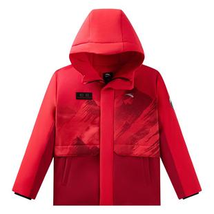 冰甲羽绒服热返安踏儿童男童2025冬季新款连帽上衣四防外套滑雪服