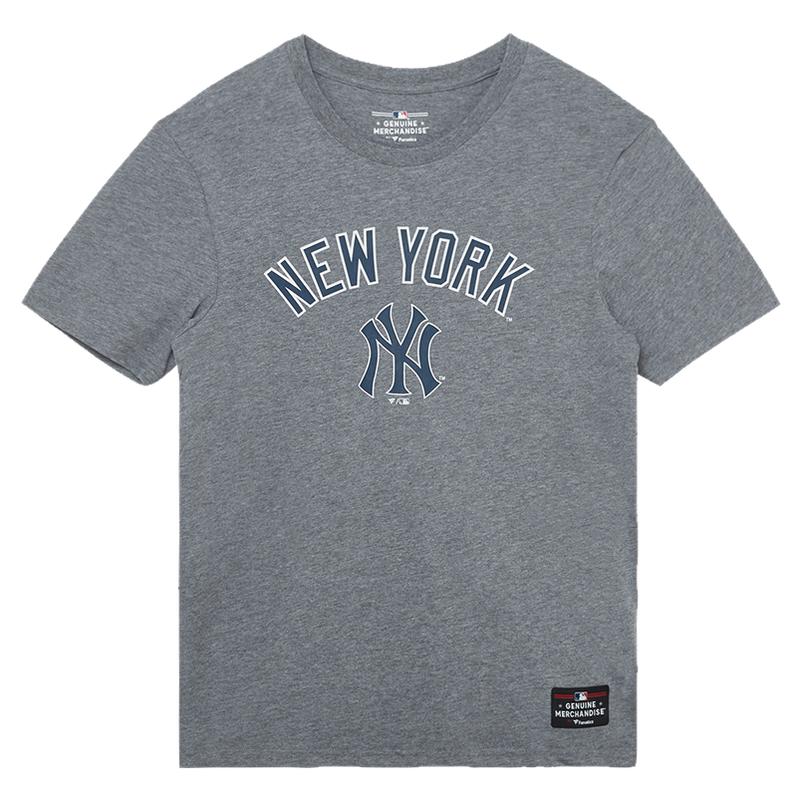 MLB x FANATICS联名款纽约洋基队舒适经典运动短袖T恤男女同款NY