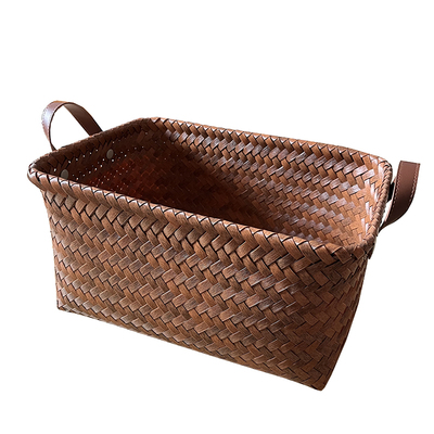 收纳篮高级简约pu把手