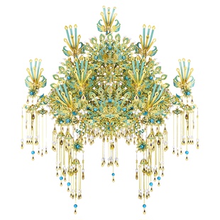 九霄青羽冠金属拼装模型手工DIY材料十里红妆全套凤冠礼物女粉黛