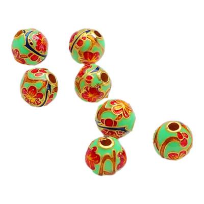 哑金保色10mm滴油彩色圆珠12月花球隔珠材料手工diy饰品配件散珠