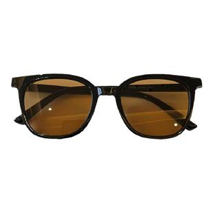 韩版ins风黑框茶色墨镜海边凹造型复古方形太阳眼镜uv400防紫外线