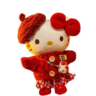 新款hellokitty挂件哈喽kt猫毛绒玩偶公仔钥匙扣包包挂饰女生礼物