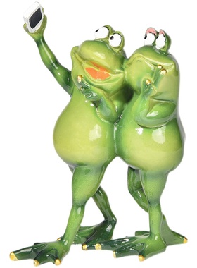 Sungmor 树脂青蛙摆件家居玄关办公室趣味创意动物装饰品节日礼品