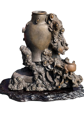 仿古端砚艺术石雕塑招财摆件