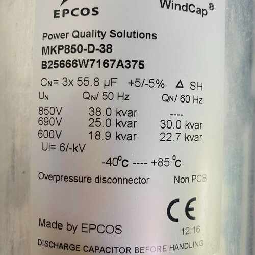 议价Epcos A Br Under Tdk Windcap Series Three-Phase Power Ca