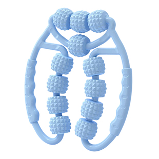 环形夹腿滚轮腿部环型按摩器手持小腿肌肉放松滚轴多功能瘦腿神器