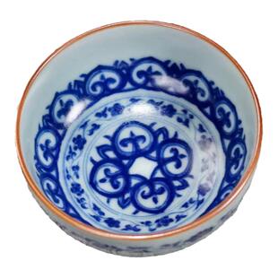 熙物堂手工柴窑青花主人杯宝象普洱杯盖碗