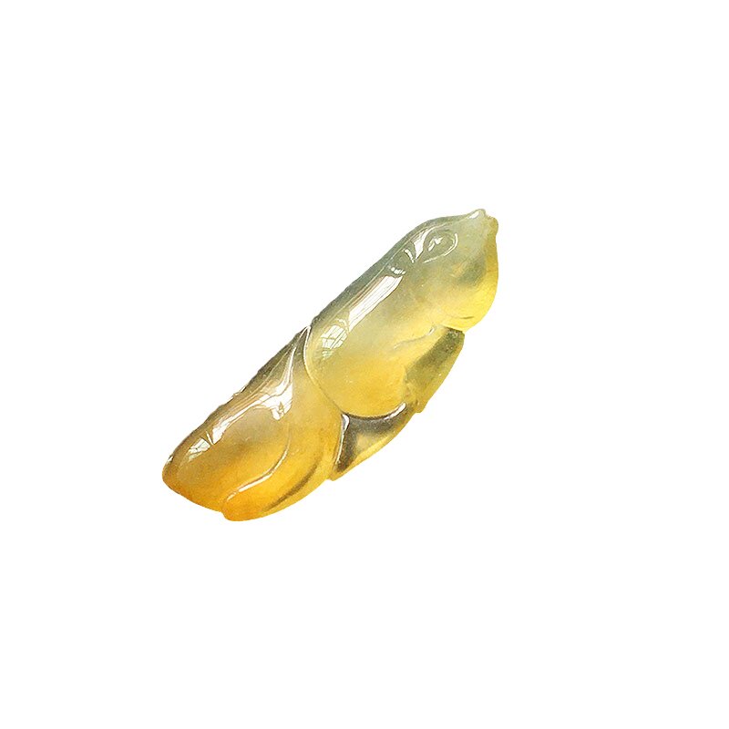 缅甸翡翠高冰种黄翡连年有余