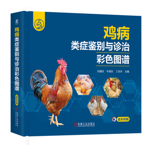 鸡病类症鉴别与诊治彩色图谱 刘建柱 牛绪东 丁庆华 禽病诊治彩色图谱 家禽养殖技术看图识病 综合防治 9787111760603