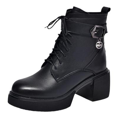 永佰利时尚时装靴高跟真皮短靴