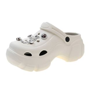 厚底洞洞鞋女2026新款夏天防滑松糕增高包头沙滩凉鞋外穿夏季拖鞋