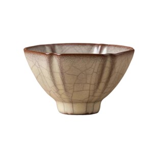 儒笙复古传世哥窑主人杯高端茶具品茗杯喝茶单杯茶盏叶金塔手作