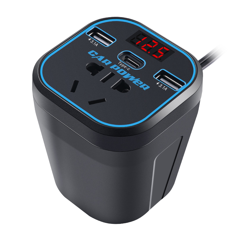 车载充电器12V24V转220逆变器超级快充点烟器转换插头USB扩展车充