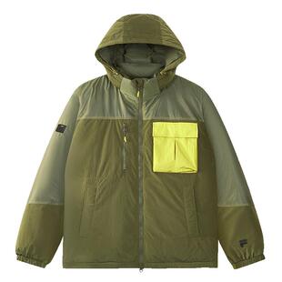 FILA FUSION斐乐潮牌羽绒服男2025冬季新款休闲宽松保暖连帽外套