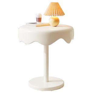 网红奶油风客厅边几沙发边柜简约小茶几创意床头柜置物架小圆桌子