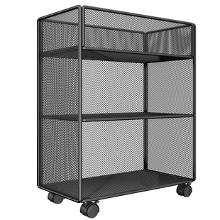 桌底置物柜带轮书架办公室桌下矮柜书桌旁落地书柜移动收纳小推车