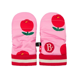 BEBEDEPINO贝贝品诺印花滑雪手套保暖舒适男童女童秋冬款中童