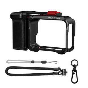 Flymile适用影石Insta 360 Ace Pro2街拍手柄套装运动相机ace pro金属兔笼街拍套件快门按键握把拓展框配件