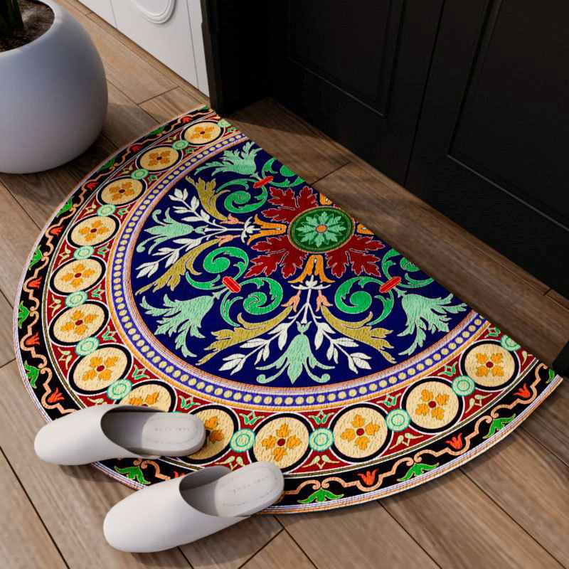 美式田园风入户门垫进门门口垫脚垫玄关走廊丝圈地垫家用门前垫子