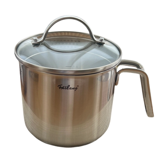 出口美国德国304不锈钢14CM热奶锅煮豆浆小锅宝宝辅食面条锅滤嘴