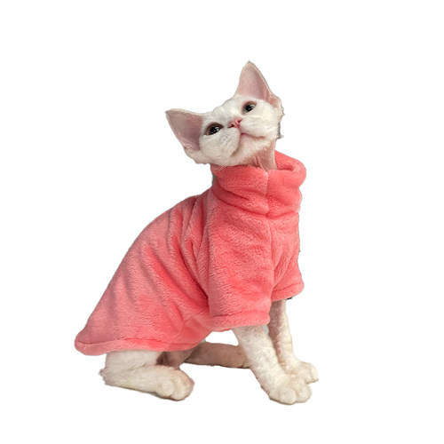 任发财无毛猫衣服斯芬克斯猫德文衣服貂绒打底加厚保暖舒适潮牌酷