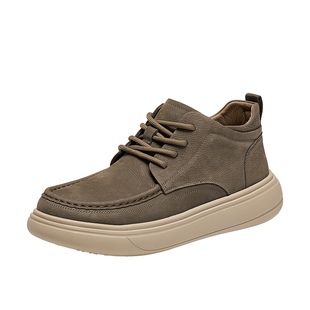 天美意2025冬新款商场同款厚底英伦皮鞋百搭男工装鞋3XF01DD5