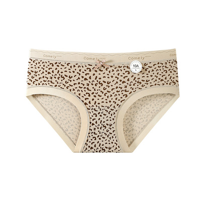 猫人豹纹印花100%全棉10A抗菌裆