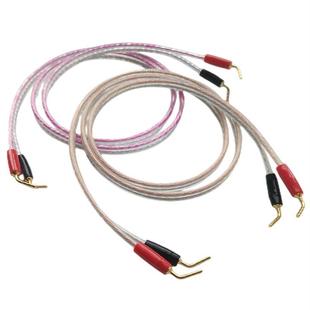 高保真4N无氧铜蝴蝶夹屏蔽音箱线按压接线柱音响功放双针插喇叭线