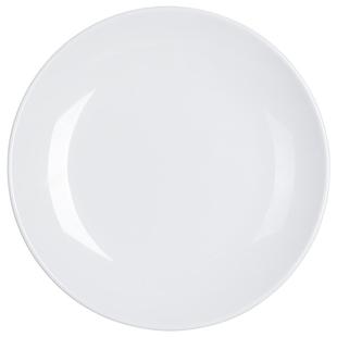 密胺仿瓷餐具塑料圆形盘火锅店菜盘自助餐白色盖浇饭盘子骨碟商用